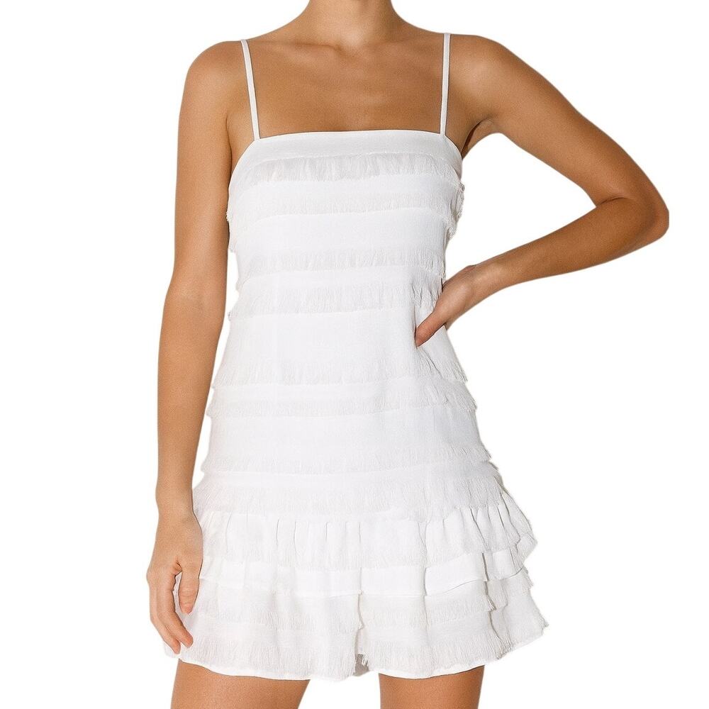 Princess Polly Molina White Mini Dress Size 4